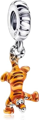 CWOne Designs Sterling Silver Characeter Charms For Pandora Charm Bracelets and Necklaces (Tiger)
