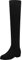 MJIASIAWA Mujer Invierno Sobre La Rodilla Moda Tacón Bajo Botas Stretch Sin Cordones Punta Redonda Comfy Warm Botas Altas De Muslo Negro Talla 44 EU/46 Asiática
