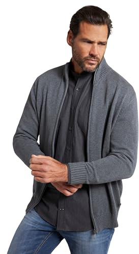 JP 1880 Strickjacke, Cardigan Homme, Grau Melange,