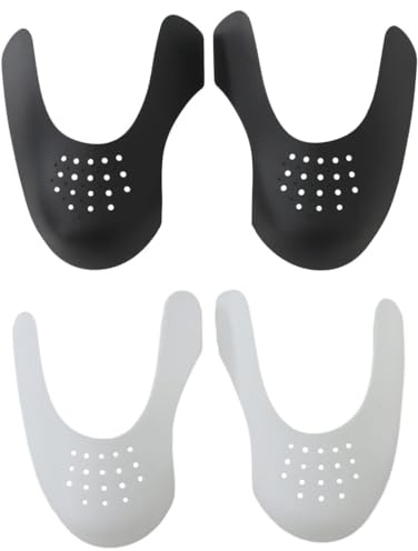 vidaXL Skoskydd 2 par EU 41-47 plast, sneaker veckskydd, anti-veckskydd, skoskyddsskydd, tåskydd, tåveckskydd, skoskydd mot rynkor, sneakertåskydd