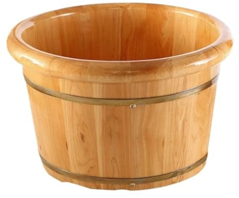 BIOMICE Footbath Basin Bucket for Foot Bath Sauna Accessories Sauna Bucket Water Bucket Handmade Wooden Footbath Tubs Foot Bath Tub
