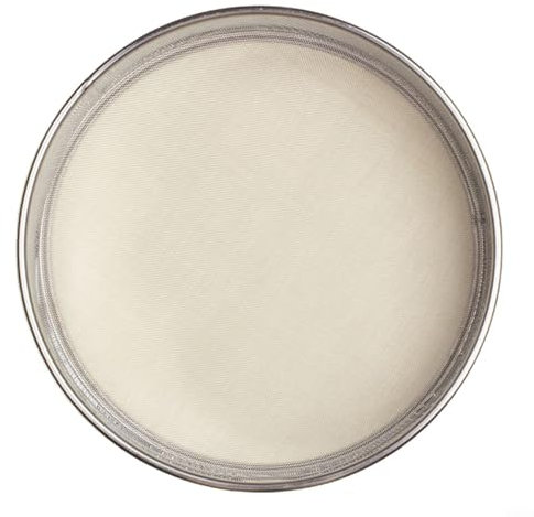 WIIYENA Tamiz de harina de acero inoxidable, tamiz redondo de malla de harina de 40 cm, malla fina, malla de filtro en polvo, herramienta esencial de cocina, para colar, drenar, hornear pasteles