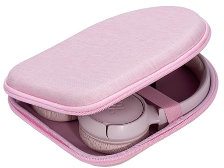Ginsco Case Compatible with JBL Tune 510BT/520BT/500BT, Compatiblewith Sony WH-CH520/510, Ultra-Slim Hard Shell Headphone Case for On Ear Headphones (Pink)