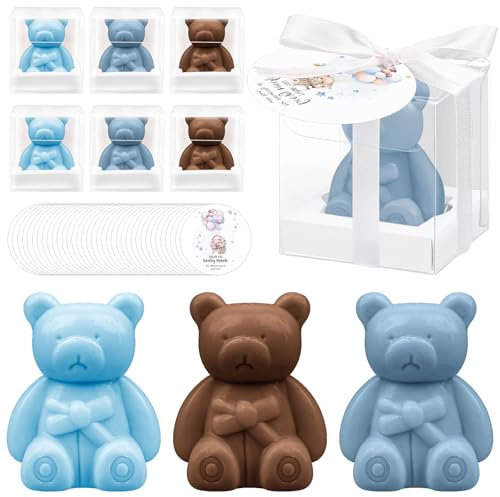 36 Pack Baby Shower Soap Favours, Small Bear Soaps Bulk with Boxes