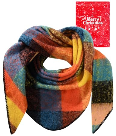 Voqeen Bufandas Mujeres Invierno Largo Tartán Chal Wrap Grueso Damas cálido Pañuelos Manta Suave Stole Manta Fulares para las mujeres