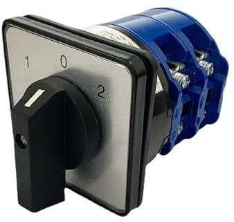 VDOQTLJT Interrupteur à cames Universel Bipolaire 125 A LW26-125 LW28 à Trois Positions, Double Alimentation, Marche Avant et Marche arrière(0-1-2-3-4)