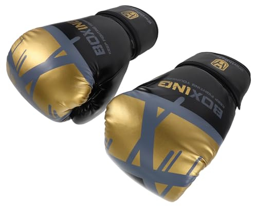 ORFOFE Moufles de Boxe 12Oz pour Adultes Hommes en PU Respirant Mousse Protectrice Moufles de Kickboxing et Karaté pour Entraînement Sparring et Paquet de Frappe Équipement de Combat