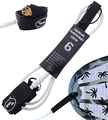 Ho Stevie! Premium Surf Leash - No Tangles, No Lost Surfboard - Hi-Strength Lightweight 1/4 Cord - Feels Like Surfing Leashless - 6/7/8/9 Feet