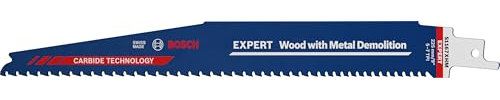Bosch Professional 3x Hojas de sierra sable Expert `Wood with Metal Demolition` S 1167 XHM (para Madera con metal duro, Longitud 225 mm, accesorios Sierra sable)