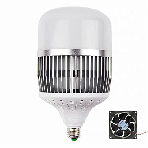 SHUOJIA Lampadina A Led Ad Alta Potenza Semplice Lampadina Lampada Da Officina Lampadina A Risparmio Energetico In Alluminio,200 W - Lampadina E27 / E40 - Bianca 6500 K,Commerciale/Casa (60W,E27)