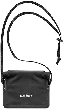 Tatonka WP ID Pocket - Kleiner, wasserdichter Brustbeutel mit Klett-Rollverschluss- Wasserdicht nach IPX7 - Maße: 12 x 15 cm (Black)