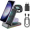 Indukcyjna stacja ładująca 3 w 1 do Samsunga, bezprzewodowa ładowarka, kompatybilna z Samsung S24 S23 S22 Ultra S21 S20 Galaxy Buds+ Pro, bezprzewodowa ładowarka do zegarka Galaxy Watch 5/5