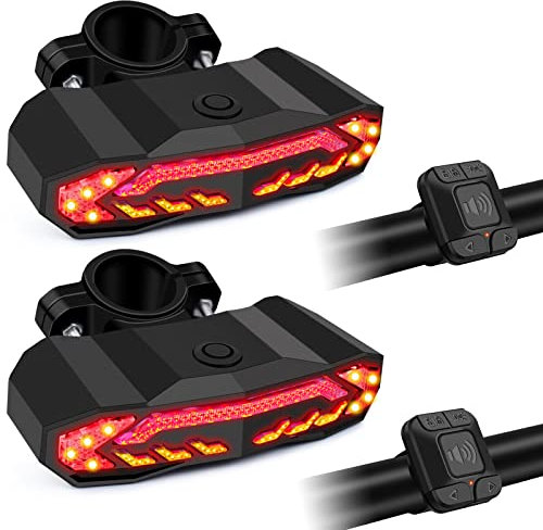 NineLeaf 2Stk. Fahrradalarm mit Fernbedienung Drahtlos, USB wiederaufladbarer Anti-Diebstahl Motorradalarm, 110db lautes wasserdichtes Fahrradsicherheitsalarmsystem für Fahrrad Motorrad Moped Scooter