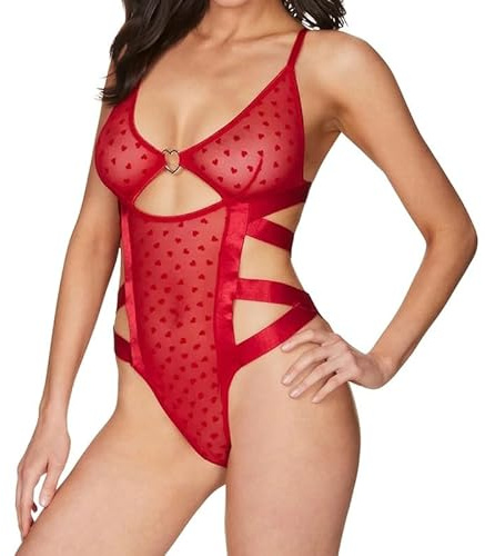 Satohom Body Sexy Donna Lingerie Corsetto in Pizzo Set Strappy Lingerie Un Pezzo Scollo a V Teddy Lingerie Teddy Babydoll Sexy Body da Donne Completi Intimi Erotico Bodysuit Taglia Unica