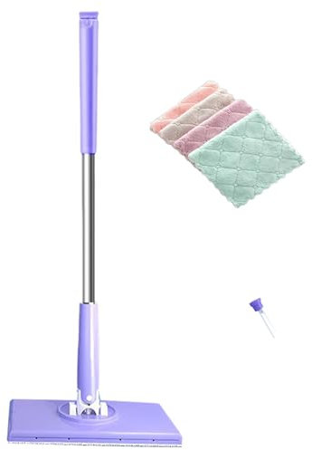 Balai pour Nettoyage du Sol – Balai à récurer la saleté | Balai de Sol avec tampons de Rechange | Lavage sans Mains Facile | Balai Sec Humide pour Bois Dur et Bois stratifié