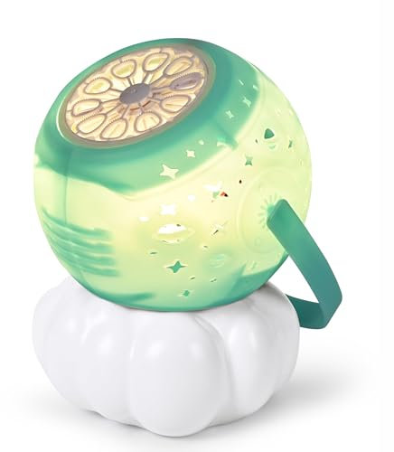 cossy Bubble Machine, Rechargeable Bubble Machine for Kids, Portable Bubble Blower with 20000+ Bubbles Per Minute, Automatic Bubble Maker with Lights for Outdoor, Parties, Weddings, Birthdays, Green