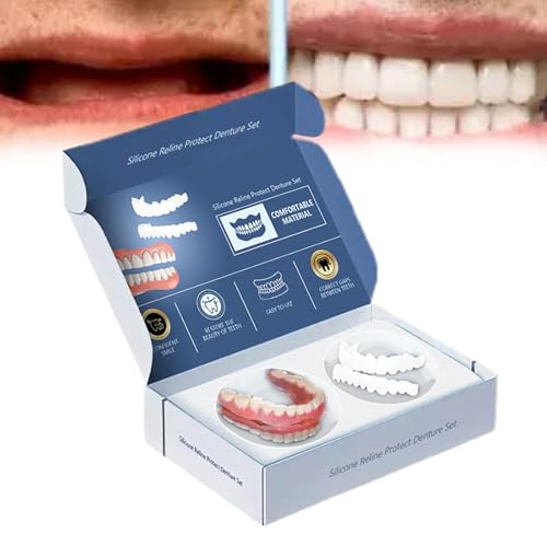 Bikenda Premium-Set für maßgefertigte Zahnprothesen aus Silikon, Bikenda-Zahnprothese, Bikenda-Weichsilikon-Set, Bikenda-Set für Silikon-Zahnprothesen, Qiawi-Zahnprothesen (1set)