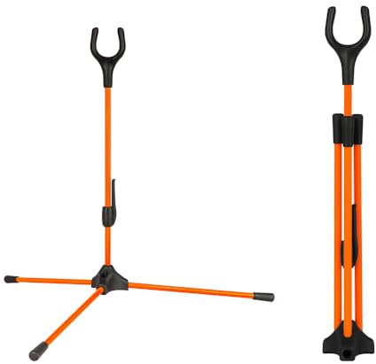 MiOYOOW Bogenständer für Bogenschießen, Faltbarer Langbogenhalter, Recurvebogen Halterung mit Rutschfester Basis für Recurvebogen Compoundbogen