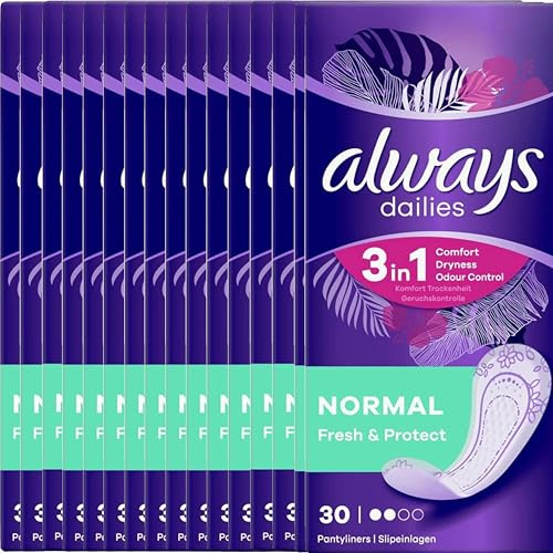 Always Dailyes Normal Fresh & Protect - 15x30 pièces - Pack économique - Protège-slips