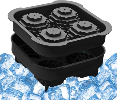 Pruojhw Stampo per cubetti di ghiaccio a forma di palla da golf, 4 forme da golf, facile da rilasciare, congelatore, stampo per palline di ghiaccio, per cocktail, vodka, succhi, gelatina, cioccolato