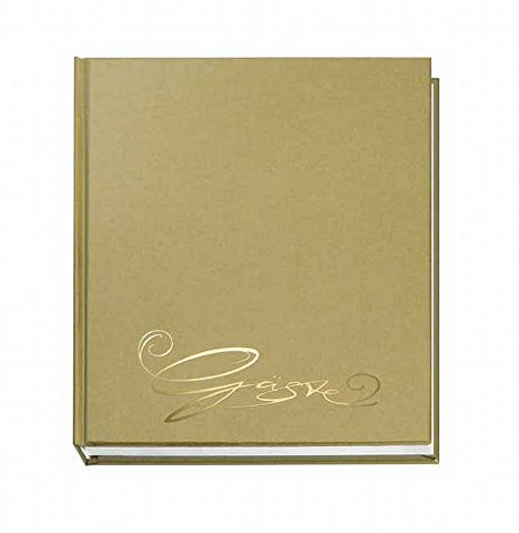 Veloflex 5420011 - Libro de visitas (con estampación, 144 hojas), color dorado