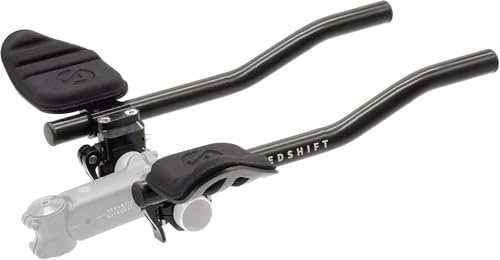 REDSHIFT Quick-Release Clip-On Bike Aero Bars, Bicycle Handlebar Rest, Aluminum Aerobar Extensions for Road, Triathlon, Mountain, Hybrid, Gravel Bikes, Cycling Biking Accessories Part, L-Bend