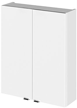 Hudson Reed Fusion White Gloss 500mm 2 Door Wall Unit (180mm Deep)