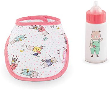 Corolle 9000140680 - Mon Grand Poupon Lätzchen und Flasche für alle 36-42cm Babypuppen