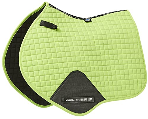 WeatherBeeta Prime Jump Shaped Saddle Pad, Lime Green, Pony