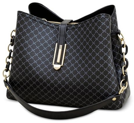 VARLIVOO Borsa Donna Moda — Borsa Tracolla Retrò in PU Pelle con Due Spallacci, Elegante Borsetta Piccola per Lavoro, Viaggio e Shopping (Nero)