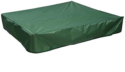 Zunedhys Bâche carrée avec cordon de serrage imperméable pour bac à sable Vert 120 x 120 cm