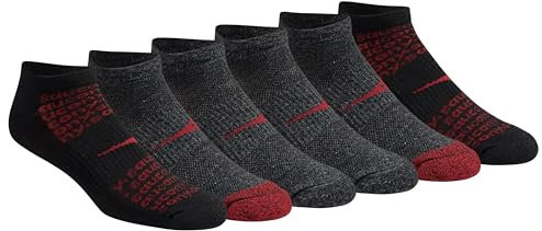 Saucony Herren Multi-Pack Mesh Ventilating Comfort Fit Performance No-Show Socken, Black Fashion Repreve (6 Paar), Größe L, Black Fashion Repreve (6 Paar), Large