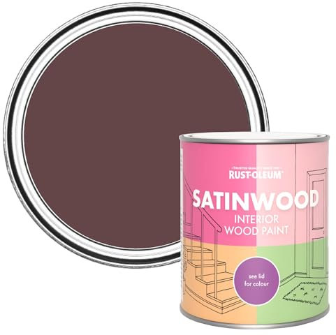 Rust-Oleum Purple Satinwood Interior Wood Paint - Mulberry Street 750ml