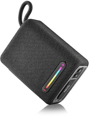 NGS Roller Furia 1 Black - Altoparlante Portatile Compatibile con Tecnologia Bluetooth, Luci RGB, Impermeabilità IPX6, 15 W, True Wireless, USB, Durata Batteria 9 Ore, Nero