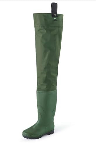 BLUEZY Pantalon De Pêche Extérieur Antidérapant Pour Cuissardes, Waders De Peche, Waders Imperméables En PVC Pour Hommes Et Femmes, Bottes De Wading Légères Pour La Chasse À La Pêche B,45