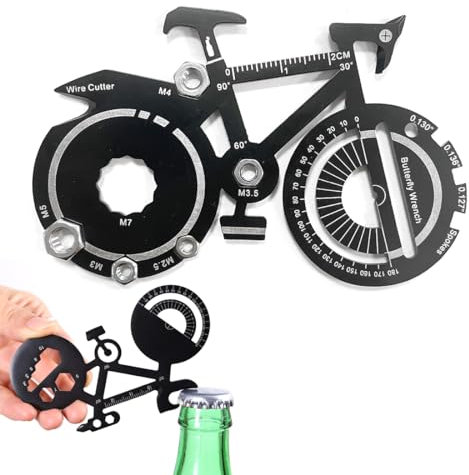LQIOACU fahrrad multitool fahrrad gadget，1 Stück, 20 in 1 für Mountainbiking, Wandern, Camping
