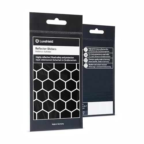 Luxshield Reflector Sticker Set - Hexagon for bicycle scooter pram - reflective tape - reflective stickers