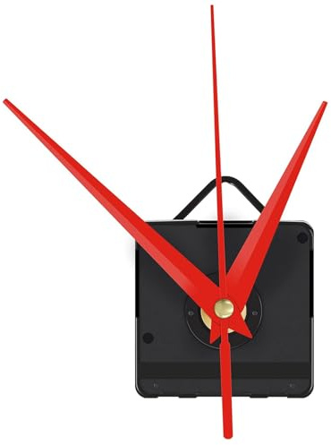 Silent Quartz Clock Movement Kit - DIY Clock Mechanism with White Hands - Replacement Parts for Wall Clocks, Crafts & Repair (No Ticking Sound, Easy Install)