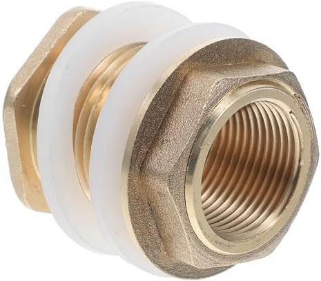 LOLIPPYY Conector Del Tanque De Agua Latón Adaptador Hembra Para Manguera De Jardín Conector De Mamparo Para Barril De Lluvia Accesorios Para Tubos De Acuario y Tapa De De Manguera De
