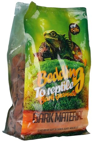 Sustrato de Madera Natural Absorbente de Humedad para Reptiles, Bolsa de 650 G para Lagartos, Serpientes, Tortugas, Corteza de Terreno de Bosque de Reptiles (pequeñas partículas)