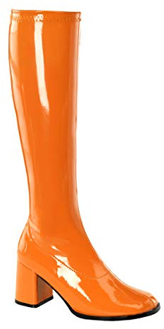 Pleaser Funtasma by Bottes Gogo-300 pour femme, orange verni extensible, 9 M, Orange stretch verni, 39 EU