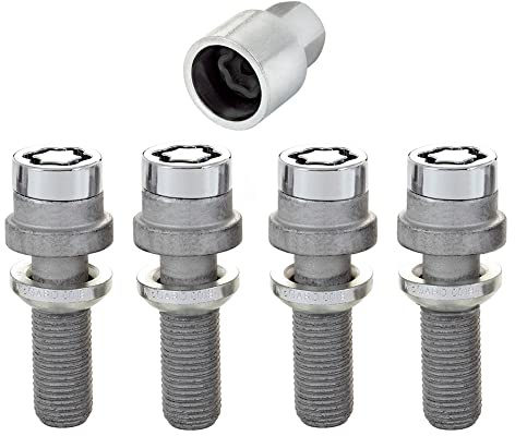 McGard 28025SU Wheel Lock Bolts SU M14 x 1,5, radius seat, shaft length 41,0 mm, Overall length 62,8 mm, Hex size 17mm, Key diameter 25,8 mm, Chrome
