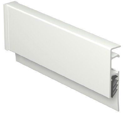 Art & More Klemmschiene 100cm in Weiß, Klemmleiste, Wandklemmschiene, Papierklemme, Einschubleiste, Präsentation Inforail