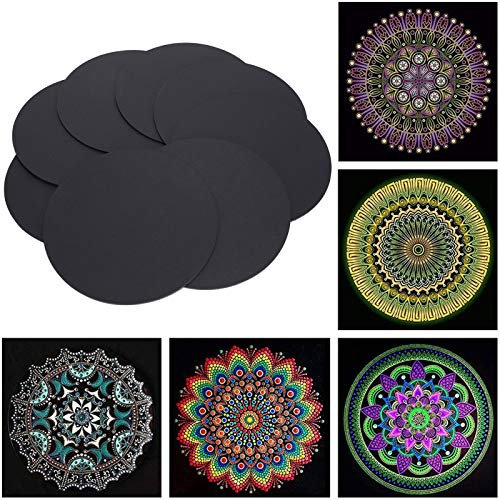 Mandala Dotting Scheiben 8 Stücke 15cm Mandala Dotting Kuppelschablone Mandala Painting Board Malerei Karton Mandala Papier für Mandala Dotting Malerei und Zeichnung