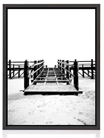 rahmengalerie24 - Cornice a cassetta da 80 x 100 cm, colore nero opaco, adatta per tele su telaio, in pannello di legno di media densità (MDF)