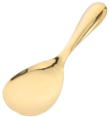 DOITOOL Golden Rice Spoon Stainless Steel Rice Paddle Non- stick Rice Serving Spoon Mashed Potato Scoop Rice Spatula Gold Rice Scooper Japanese Rice Cooker