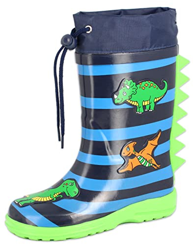 Beck Bottes en caoutchouc Dinoworld pour garçon, bleu, 25 EU