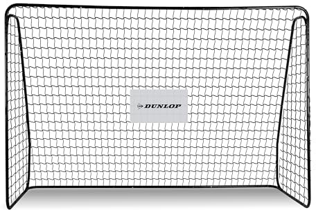 Dunlop Cage de Foot - But de Foot Enfant 300 x 205 x 120 cm - Kit Entrainement Football pour Enfants et Adultes - Exterieur et Interieur - Montage Rapide - Noir/Jaune