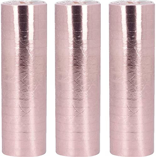 Boland Stelle filanti * oro rosa metallo * come decorazione e decorazione da tavolo | 1 rotolo con 18 serpenti ciascuno di 4 m | oro rosa decorazione da tavolo party streamers (20079)