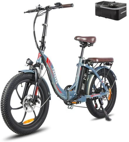 Fafrees F20 PRO Electric Bike, 250W Folding Electric Bicycle, 20 * 3.0 Inch Fatbike, 36V/18A Removable Battery Ebike, Range 70-130KM, Electric Mountain Bike for Adults